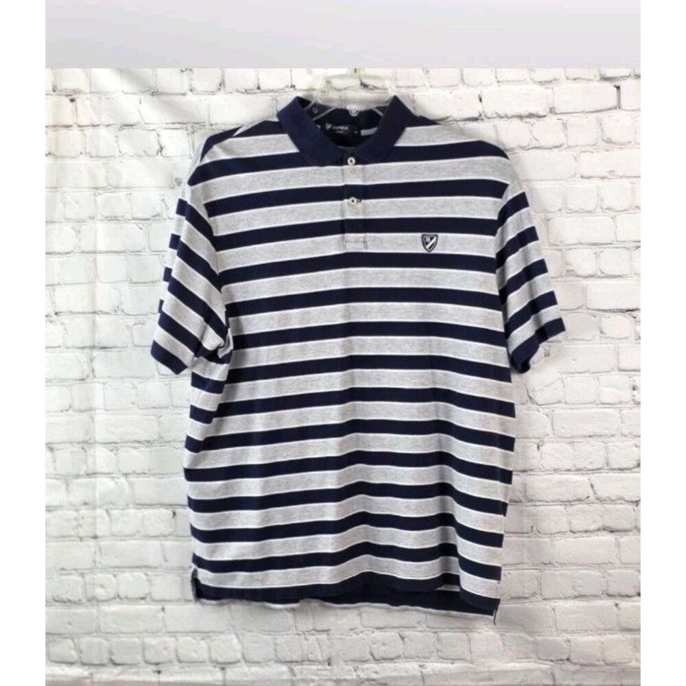 Cremieux Men's Large Multi Color Stripe Short Sleeve  Polo Shirts